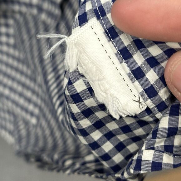 Ralph Lauren Shirt Mens Size Large Navy Blue Gingham Check 100% Cotton Button Up - Picture 3 of 5